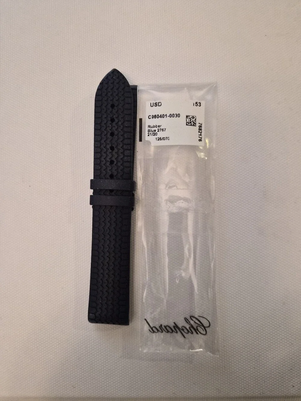 Chopard Blue Rubber Watch Strap For Mille Miglia Size 21 /20. New